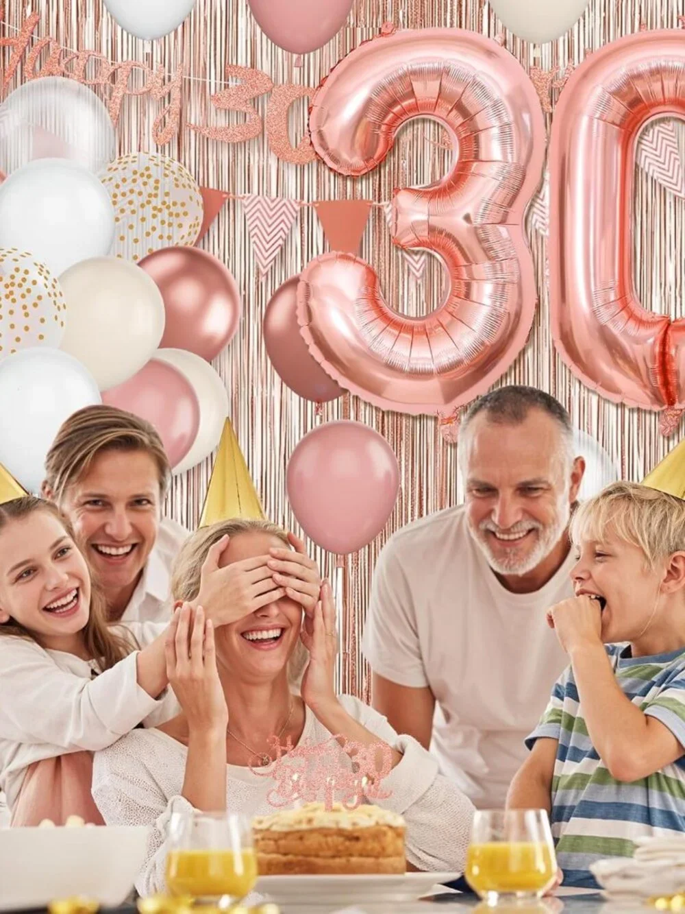 30th Birthday Rose Gold Balloon Arch Kit Blush Pink Party Decorations